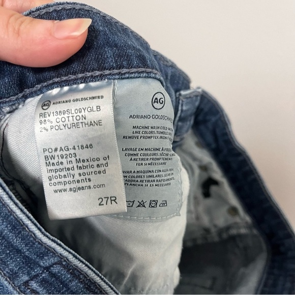 AG The Legging Destroyed Raw Hem Super Skinny Ankle Jean Size 27 - Picture 9 of 12